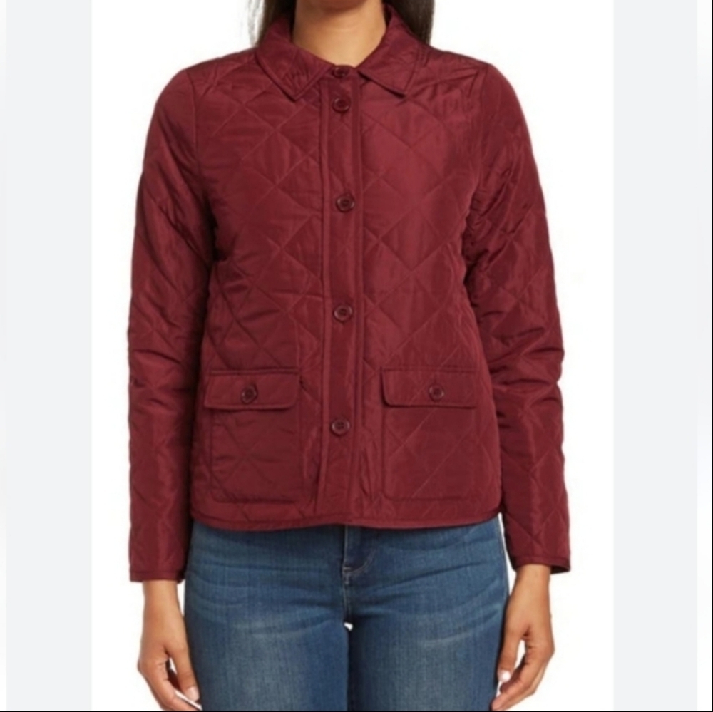 NYDJ Quilted jacket size large NWT Cozy Equestrian Cottagecore